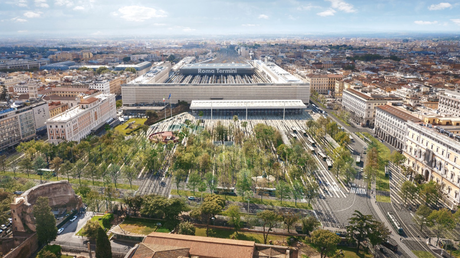 Render Piazza dei Cinquecento 