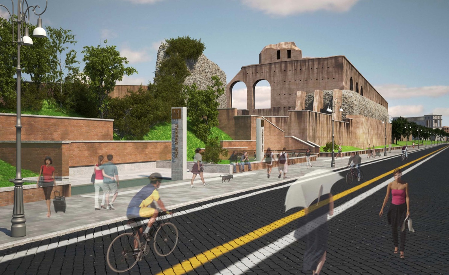 Render Metro C Stazione Colosseo/Fori Imperiali