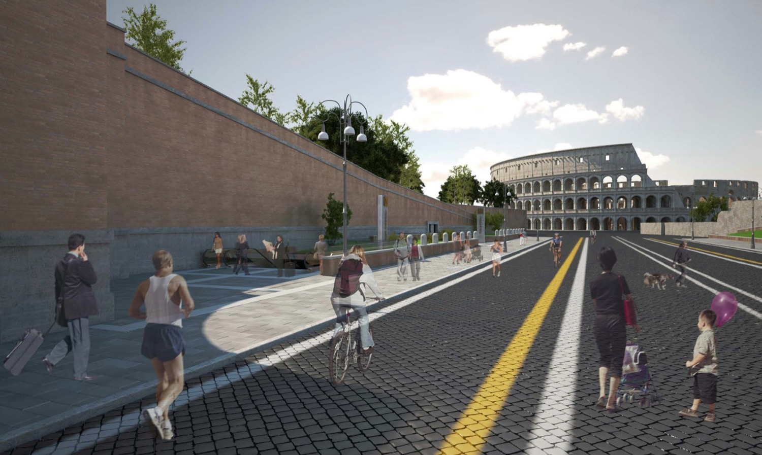 Render Metro C Stazione Colosseo/Fori Imperiali