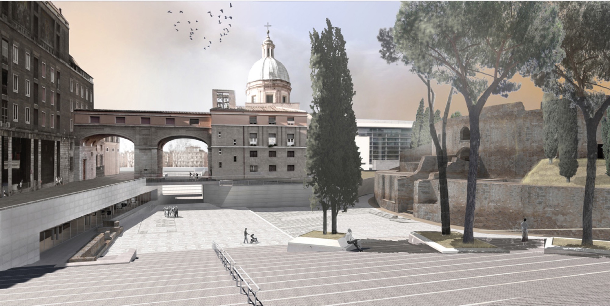 Render Piazza Augusto Imperatore