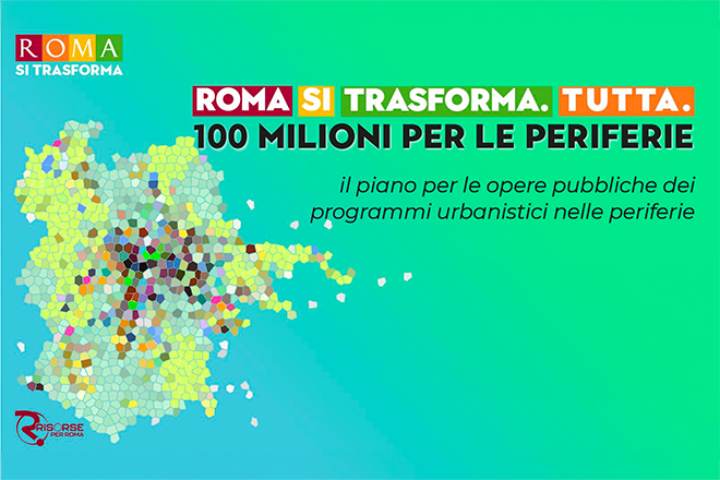 Periferie, 100 milioni per opere pubbliche dei programmi urbanistici