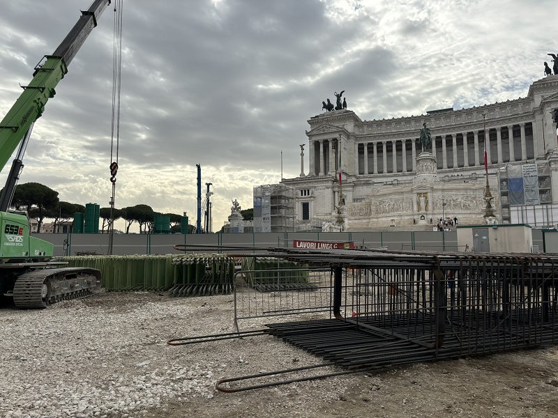 Cantiere Piazza Venezia ottobre 2024