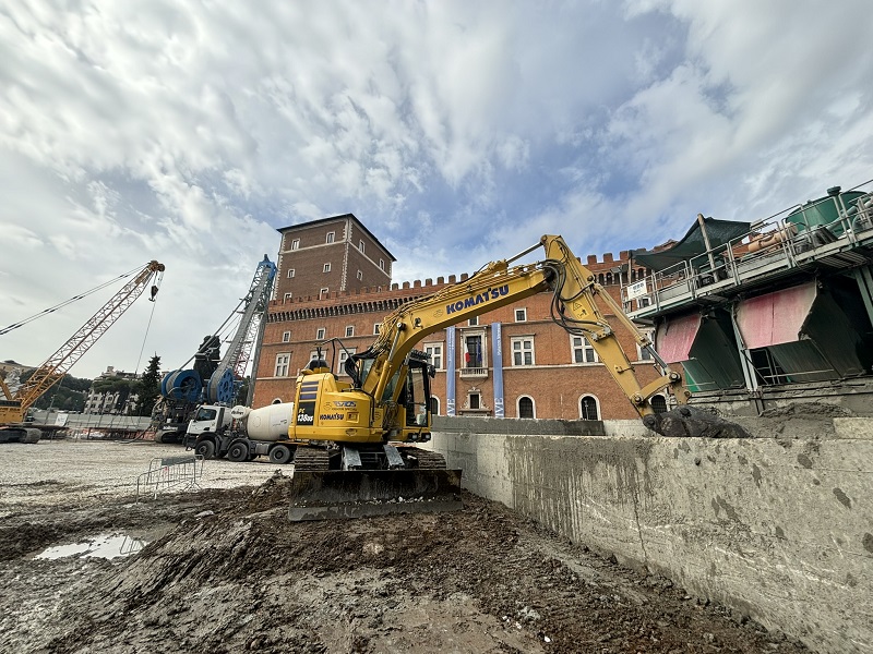 Cantiere Piazza Venezia ottobre 2024