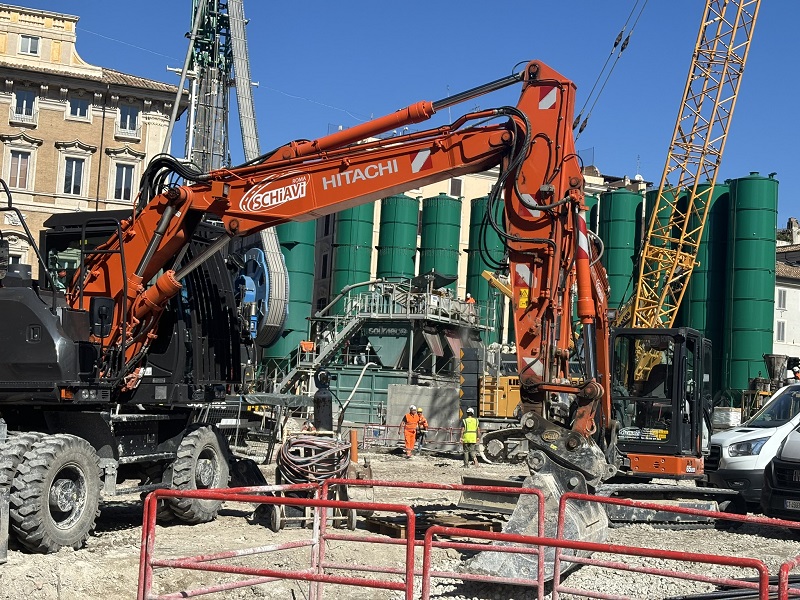 Cantiere Piazza Venezia ottobre 2024