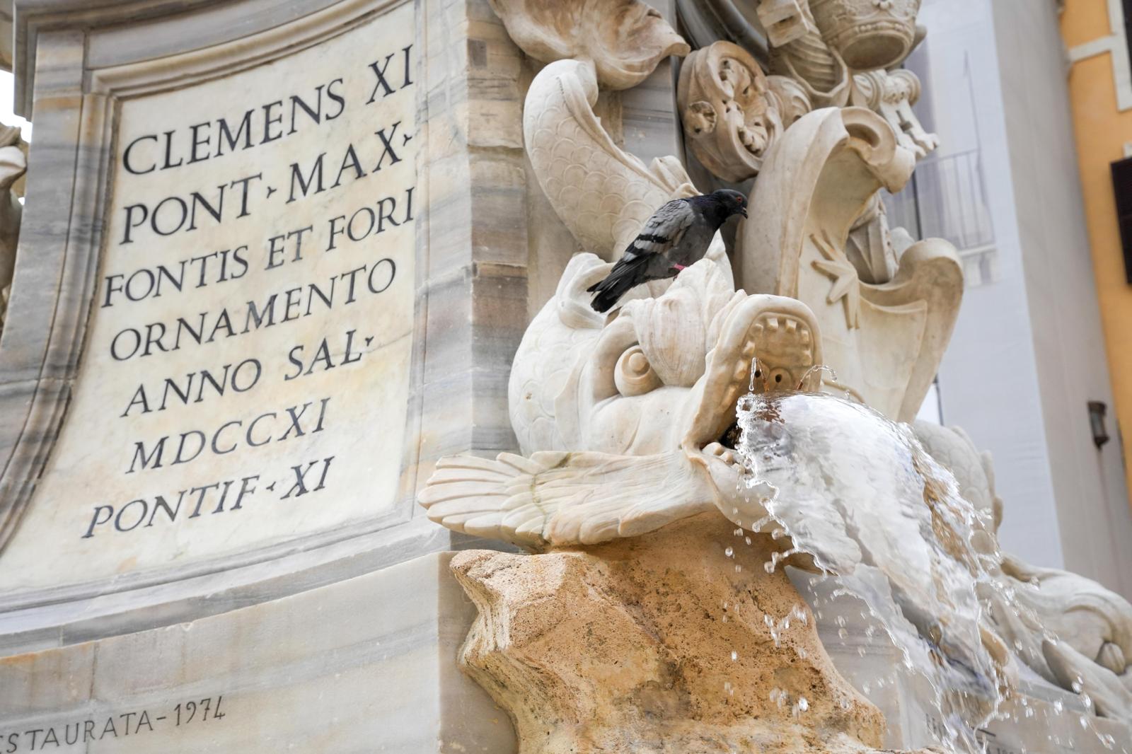 Fontana di Piazza della Rotonda post restauro (novembre 2024)