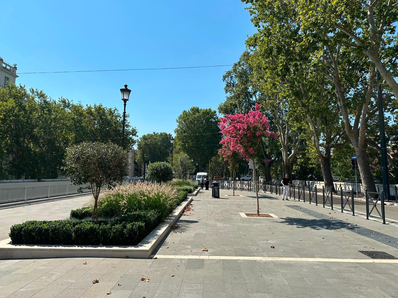 Parcheggio Lungotevere Arnaldo da Brescia fine lavori (luglio 2026)